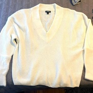 Express white sweater